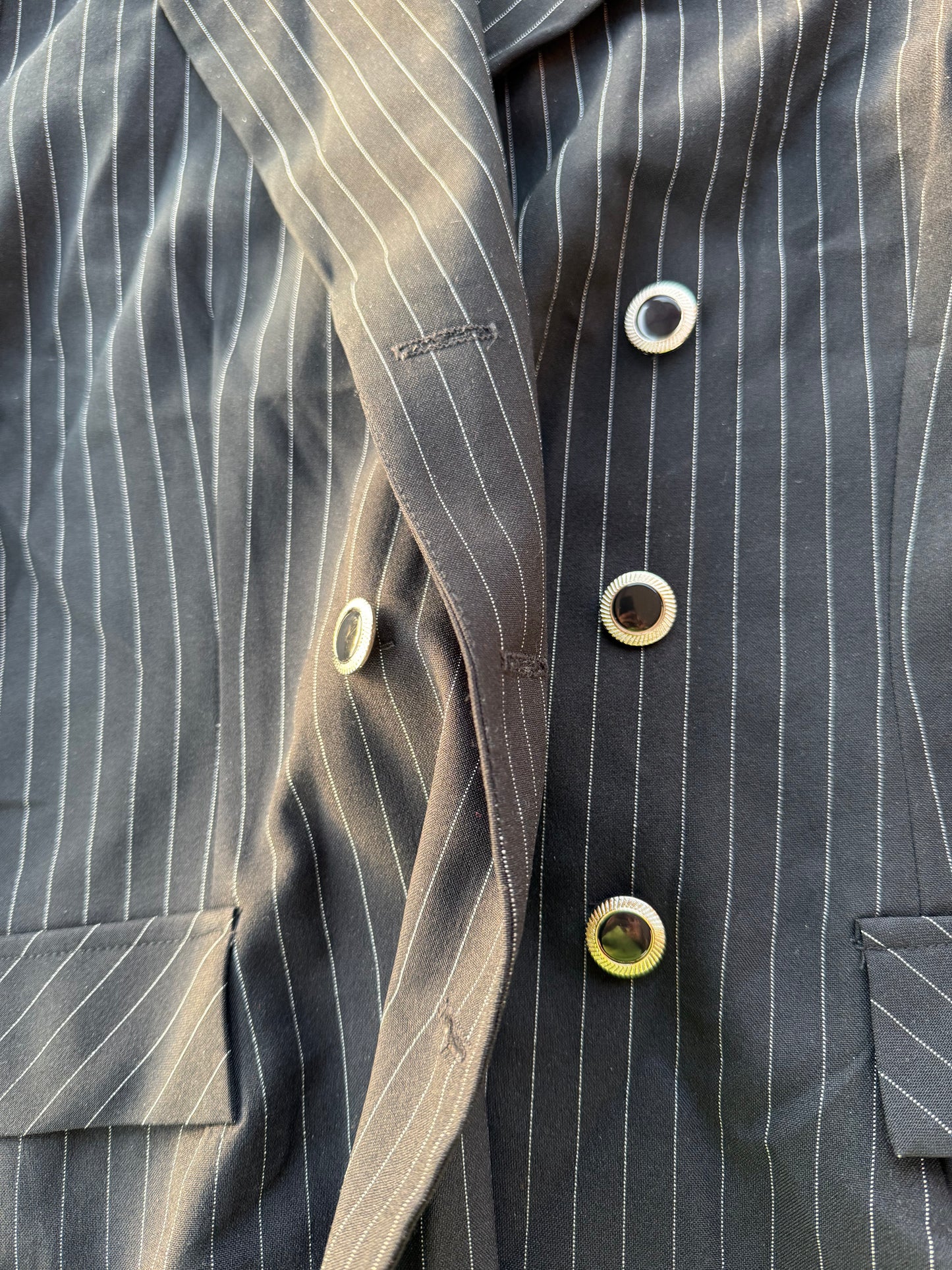 Helen Blake clothing line business jacket black size 18 button up…