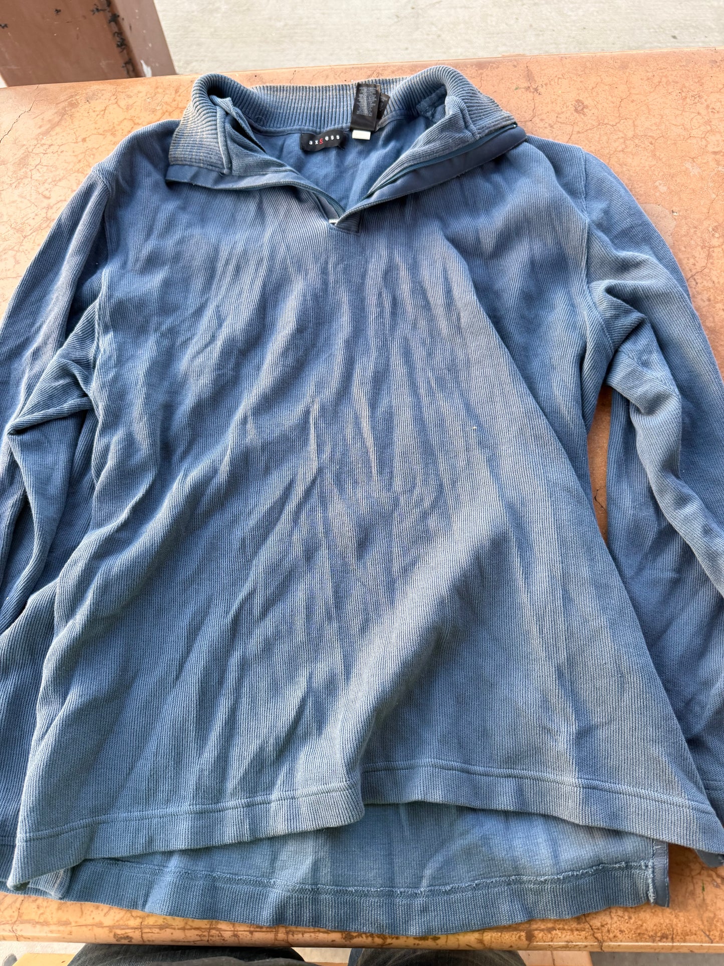 Axcess clothing polo shirt blue short sleeve size Large…