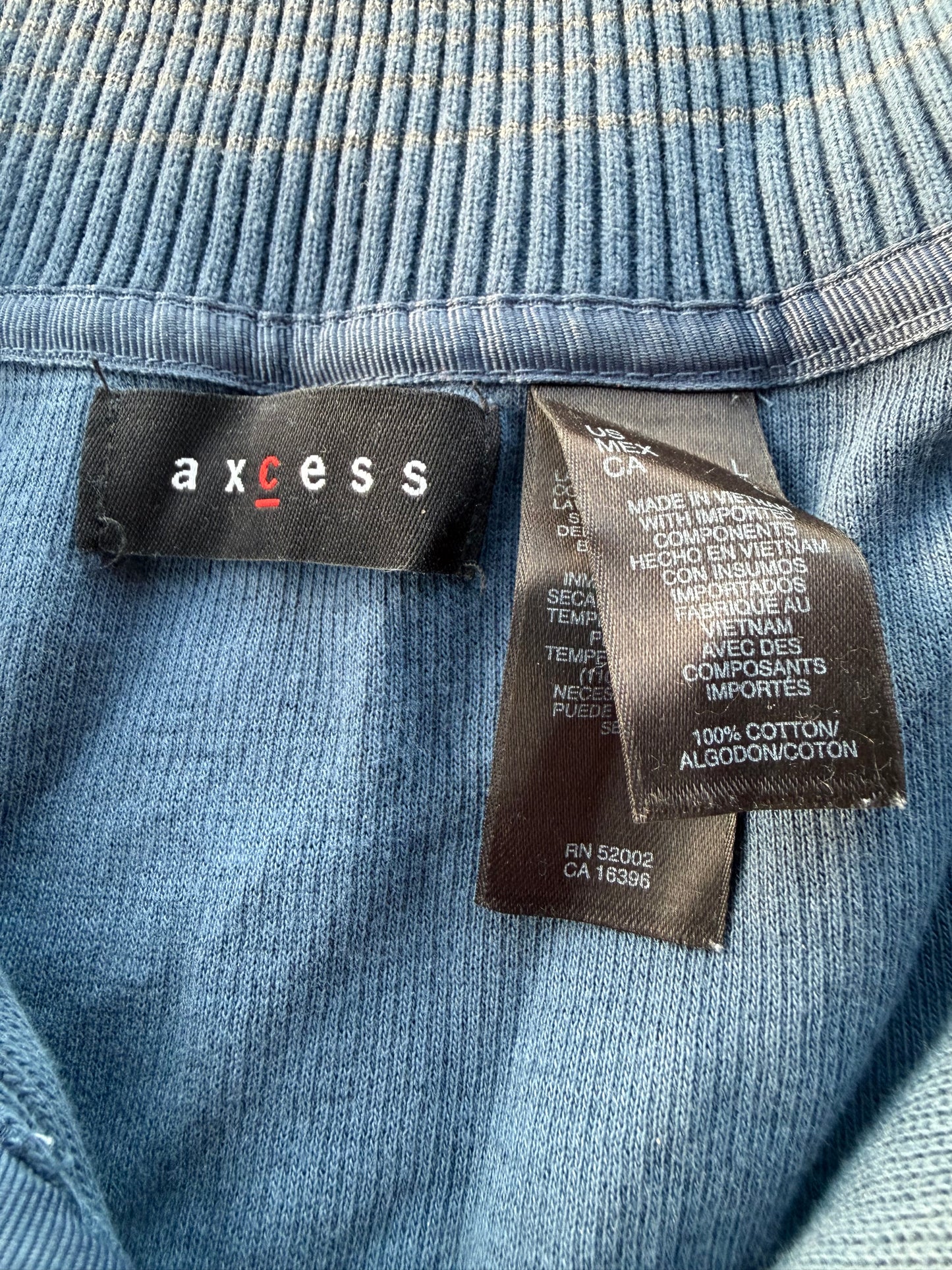 Axcess clothing polo shirt blue short sleeve size Large…