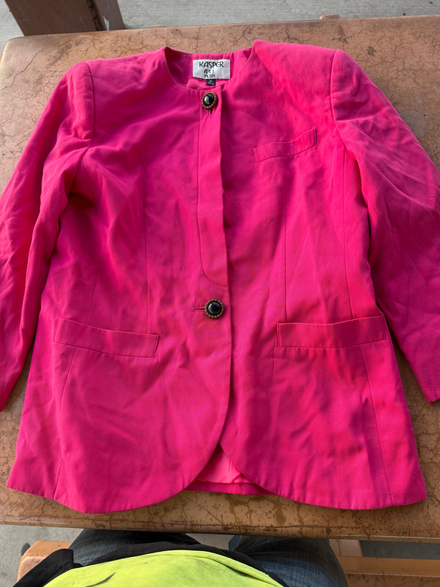 Kasper clothing line business suit jacket pink size petite 12long sleeve…