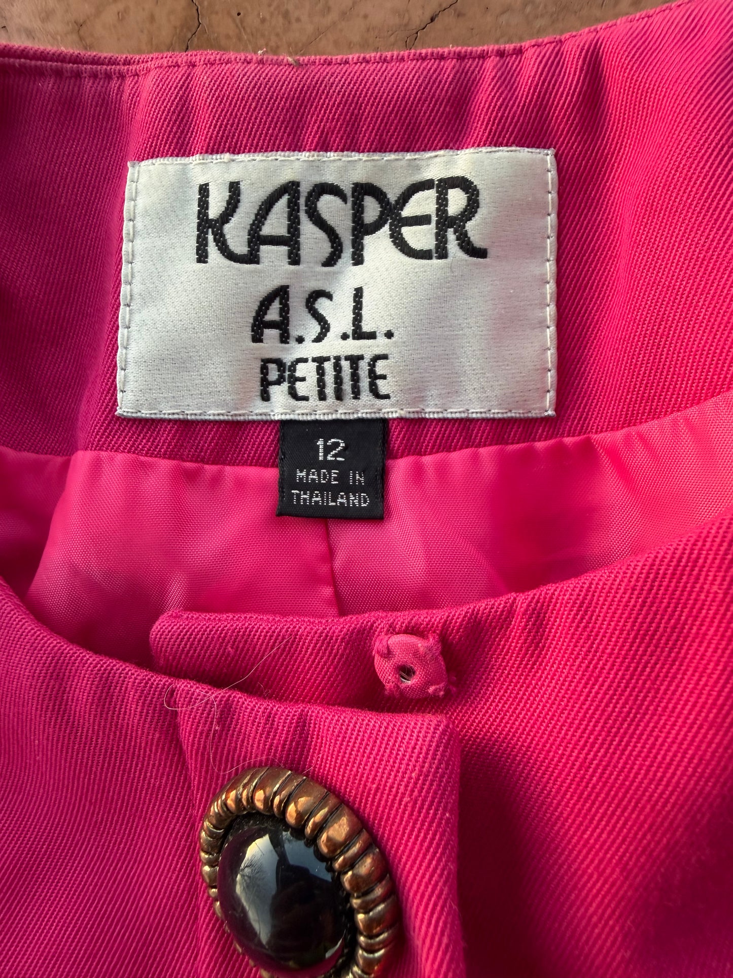 Kasper clothing line business suit jacket pink size petite 12long sleeve…