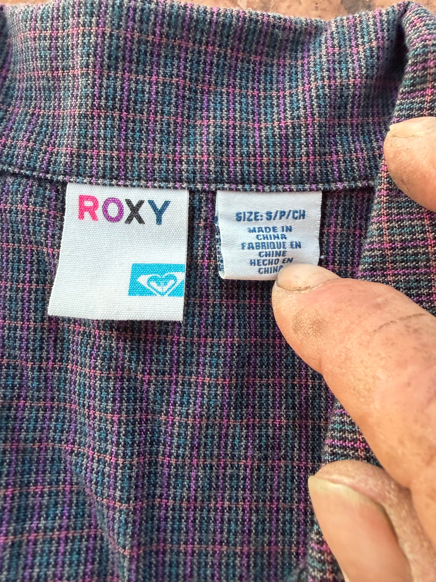 Roxy  suit jacket size Small p- ch. button up …