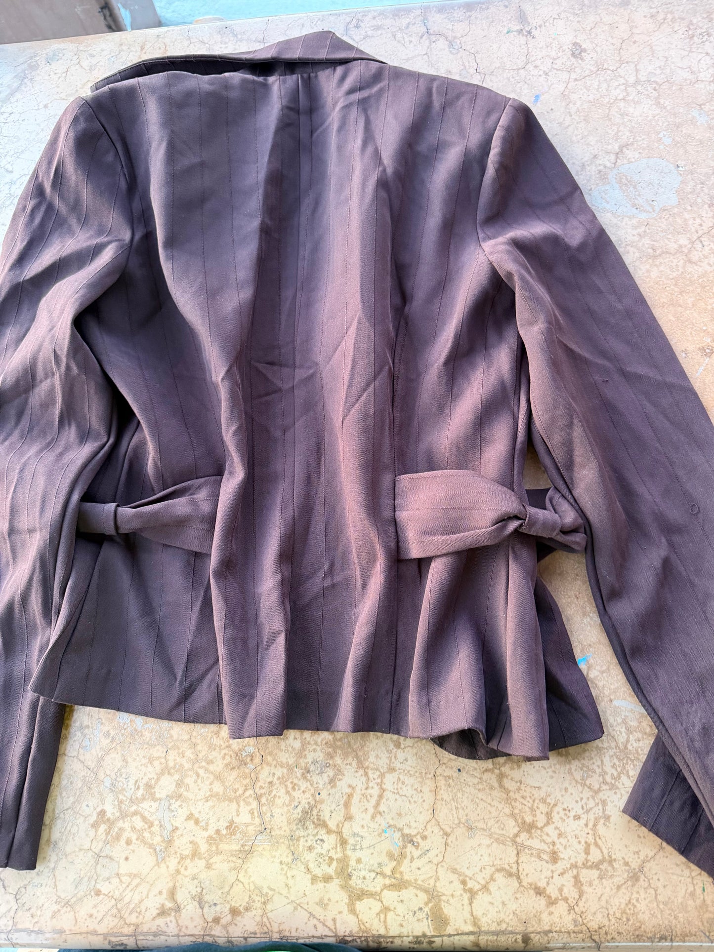 City Triangles clothing business suit jacket or coat size is 9 long sleeve dark purple ladies …