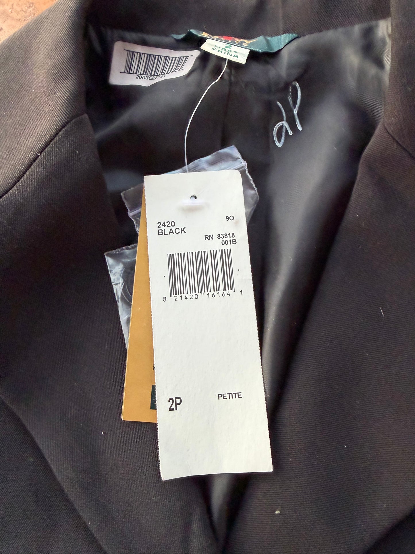 H and W petite sport jacket black size 2 business jacket suit coat New …