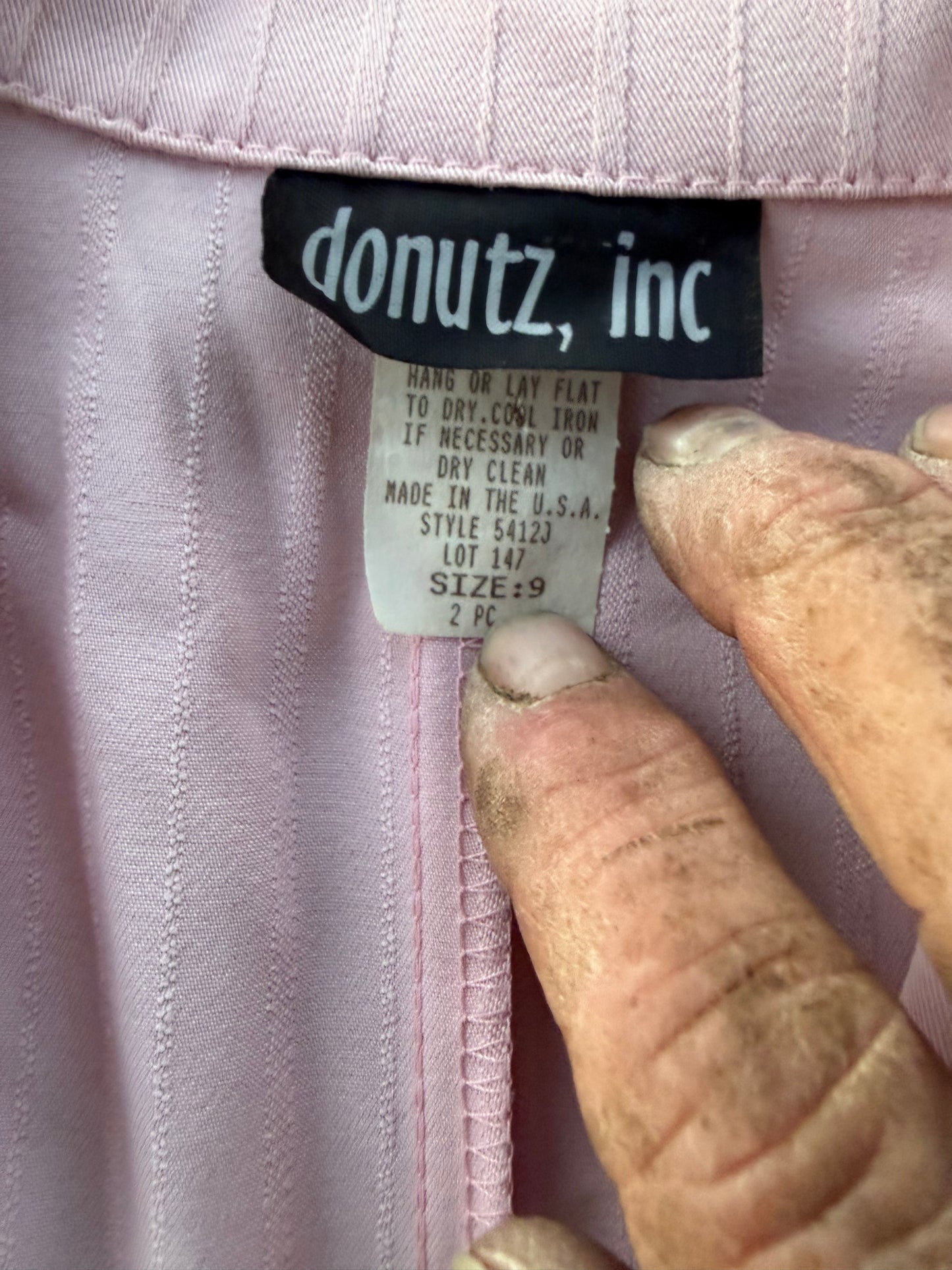 Donutz Inc woman’s suit jacket coat size 9  light pink color …