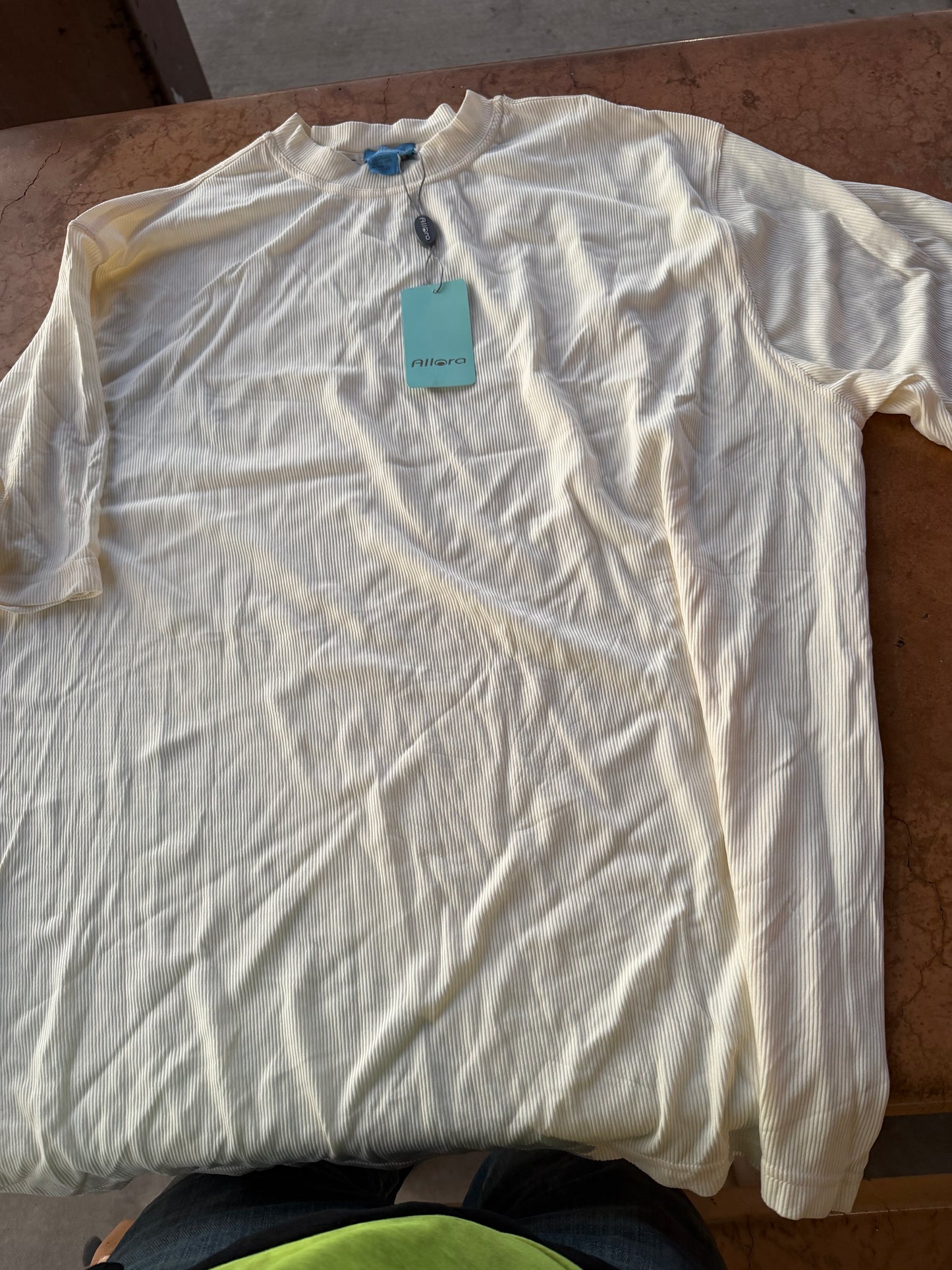 Allora dress up sweater white polyester XXXL mens …