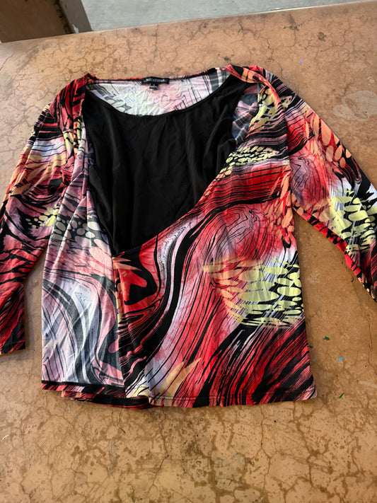 Notations co.Dress top shirt ver colorful size small polyester …