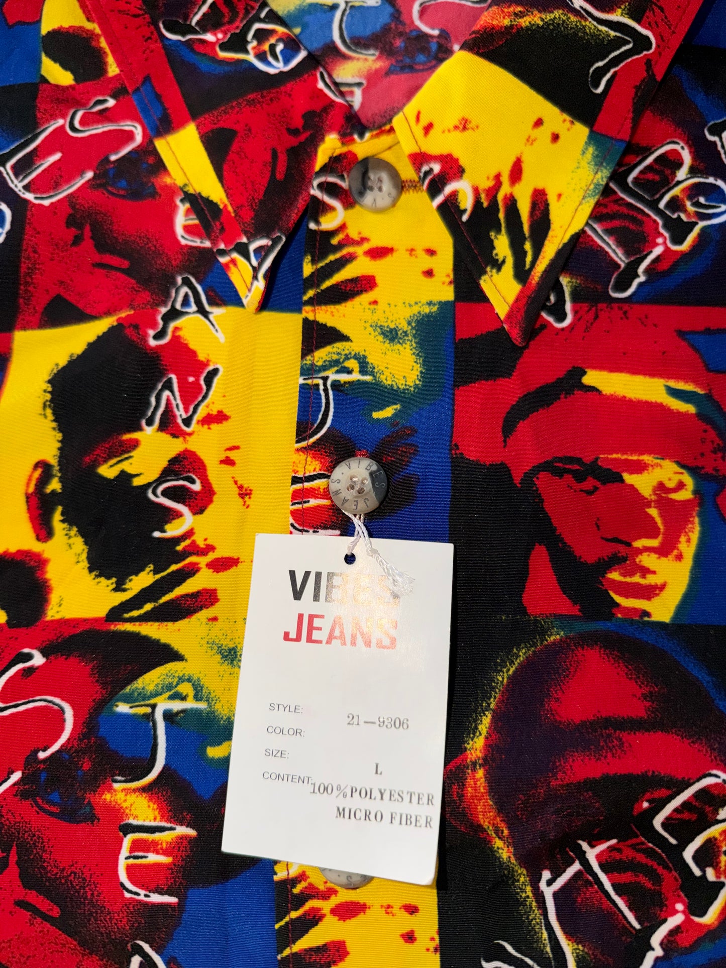 vibes Jeans company Dress up shirt button down size L loose fit …