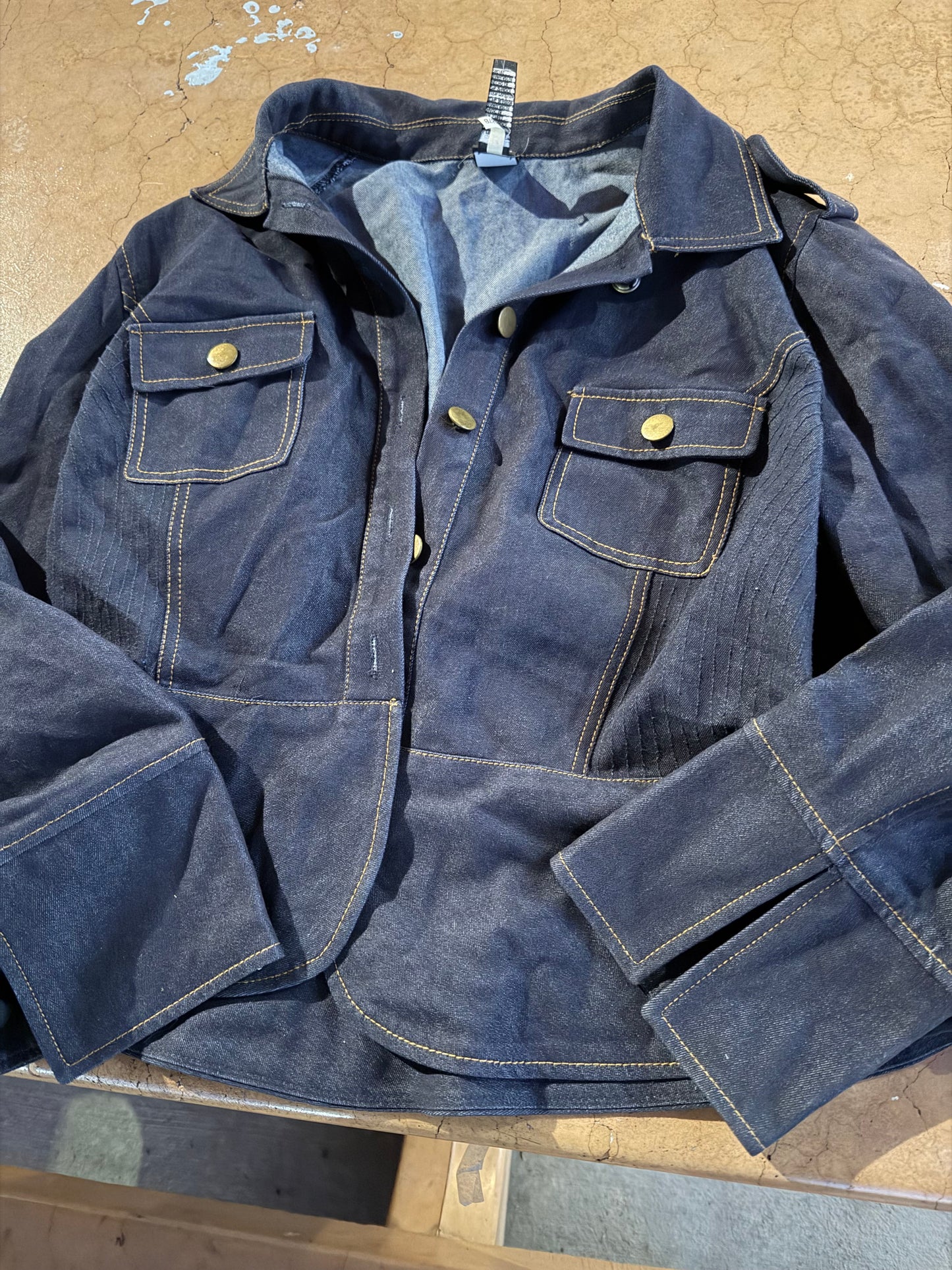 Levi’s denim jacket W work for the Weekend blue ladies size 16 sleeves with big cuffs …