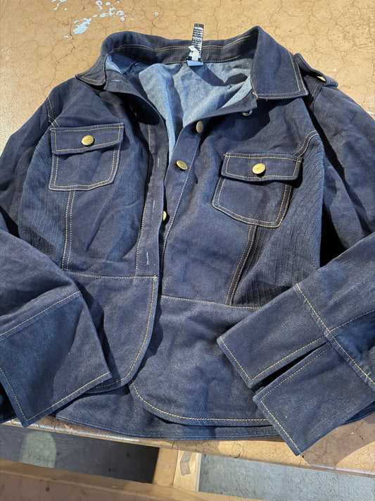 Levi’s denim jacket W work for the Weekend blue ladies size 16 sleeves with big cuffs …