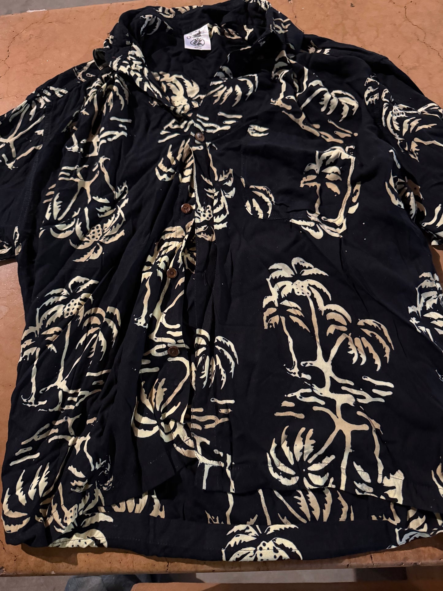 Oh Baby Hawaii button down shirt size medium loose fit …
