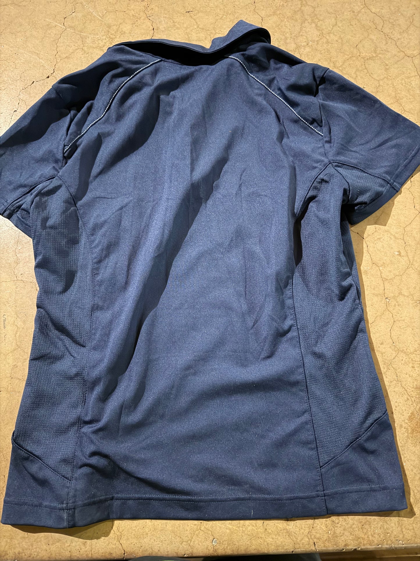 Bellagio casino sports shirt ladies size medium polyester,spandex blue …