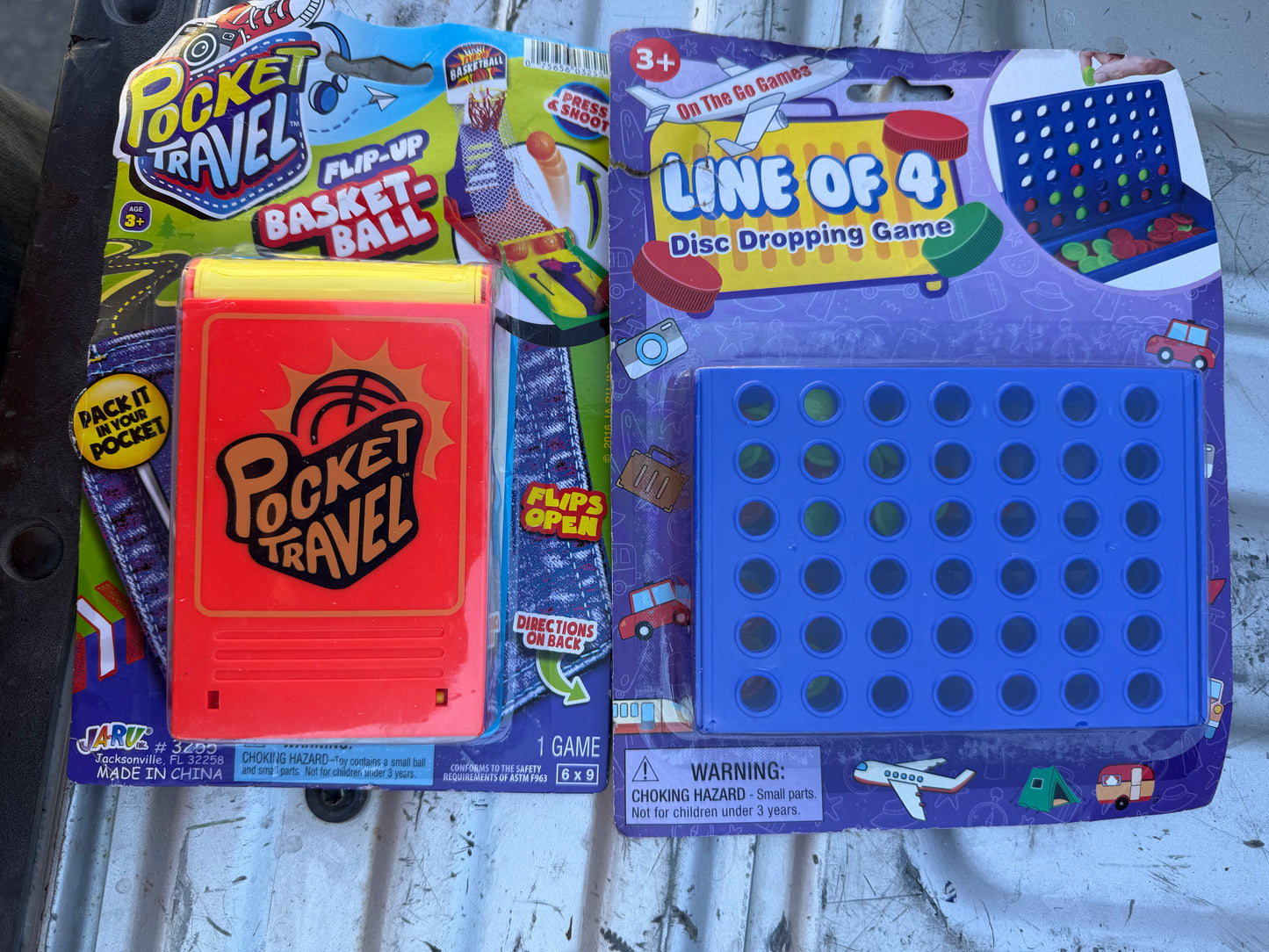 Kids travel pocket games line of 4 checkers and basketball fun car games new…
