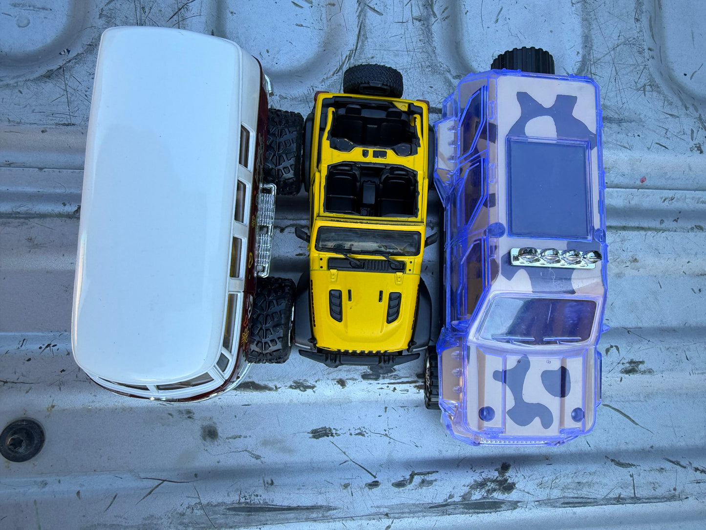 Rolling trucks toys VW Bus Jeep SUV  4X4 vehicles 3 different ones new…