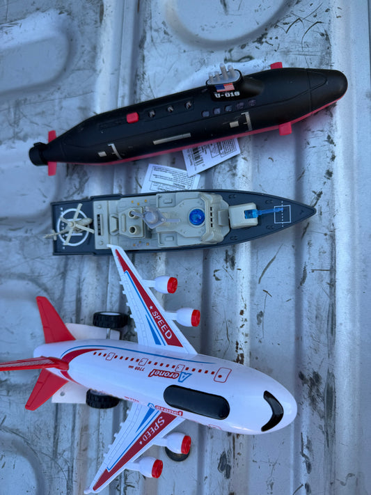 Rolling toy vehicles plane ship submarine new toys …