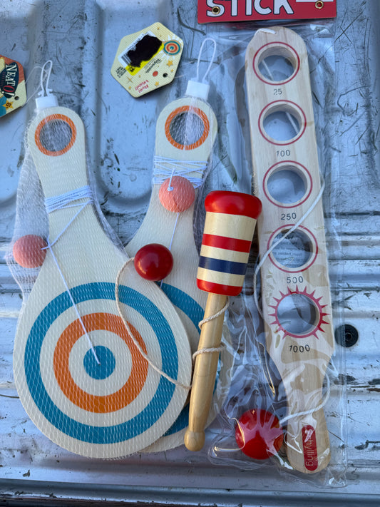 Wooden classic games ball on string games 4 games new …