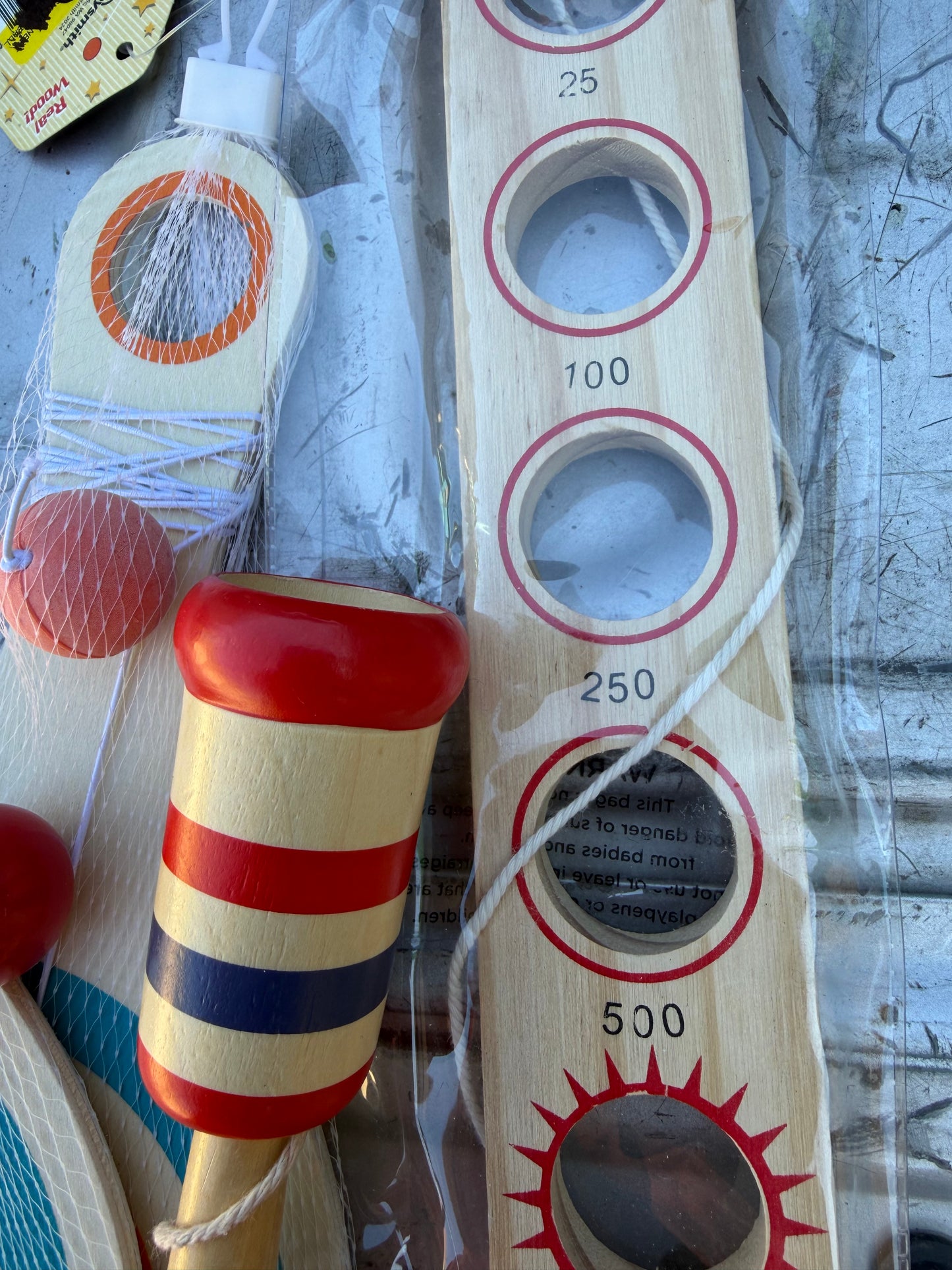 Wooden classic games ball on string games 4 games new …