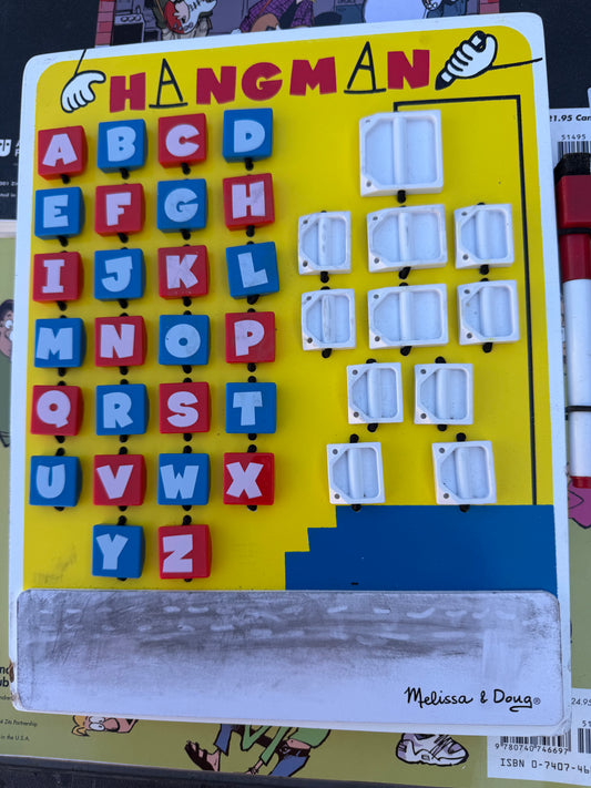 Melissa and Doug Game Hangman spelling game flip to win used…