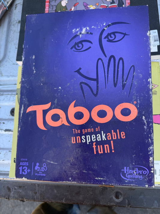 Taboo game for family by Hasbro the game of unspeakable fun…