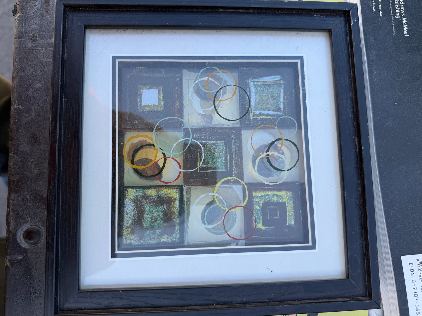 Modern art picture small frame 12 inch tall square new …