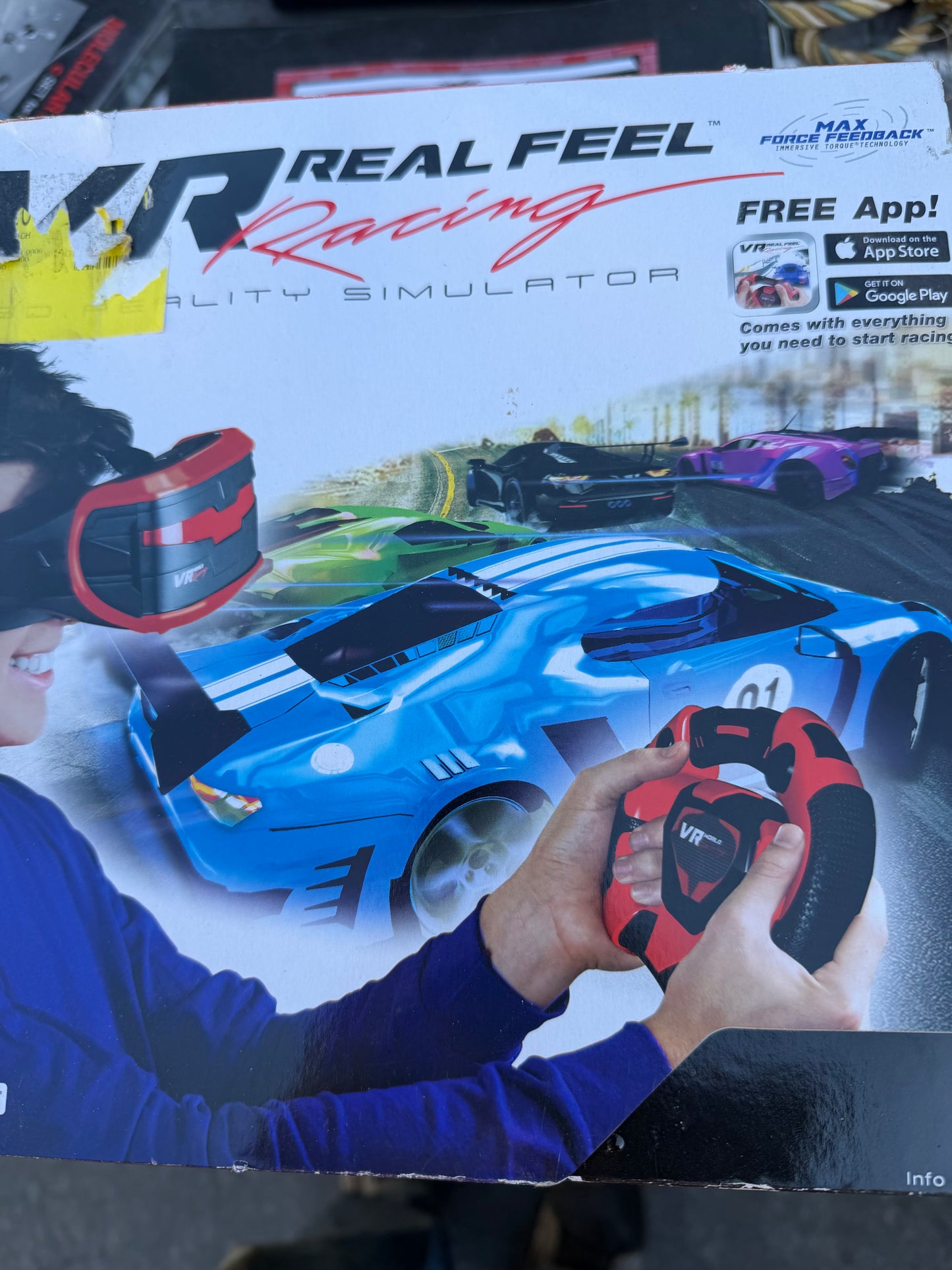 VR glasses Real Feel Racing car with joy stick wheel video game new …