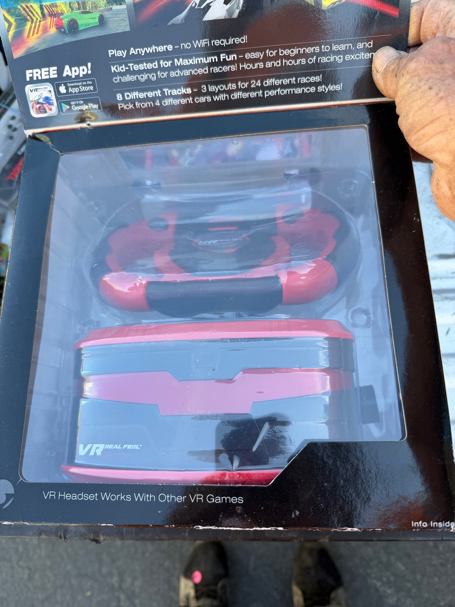VR glasses Real Feel Racing car with joy stick wheel video game new …