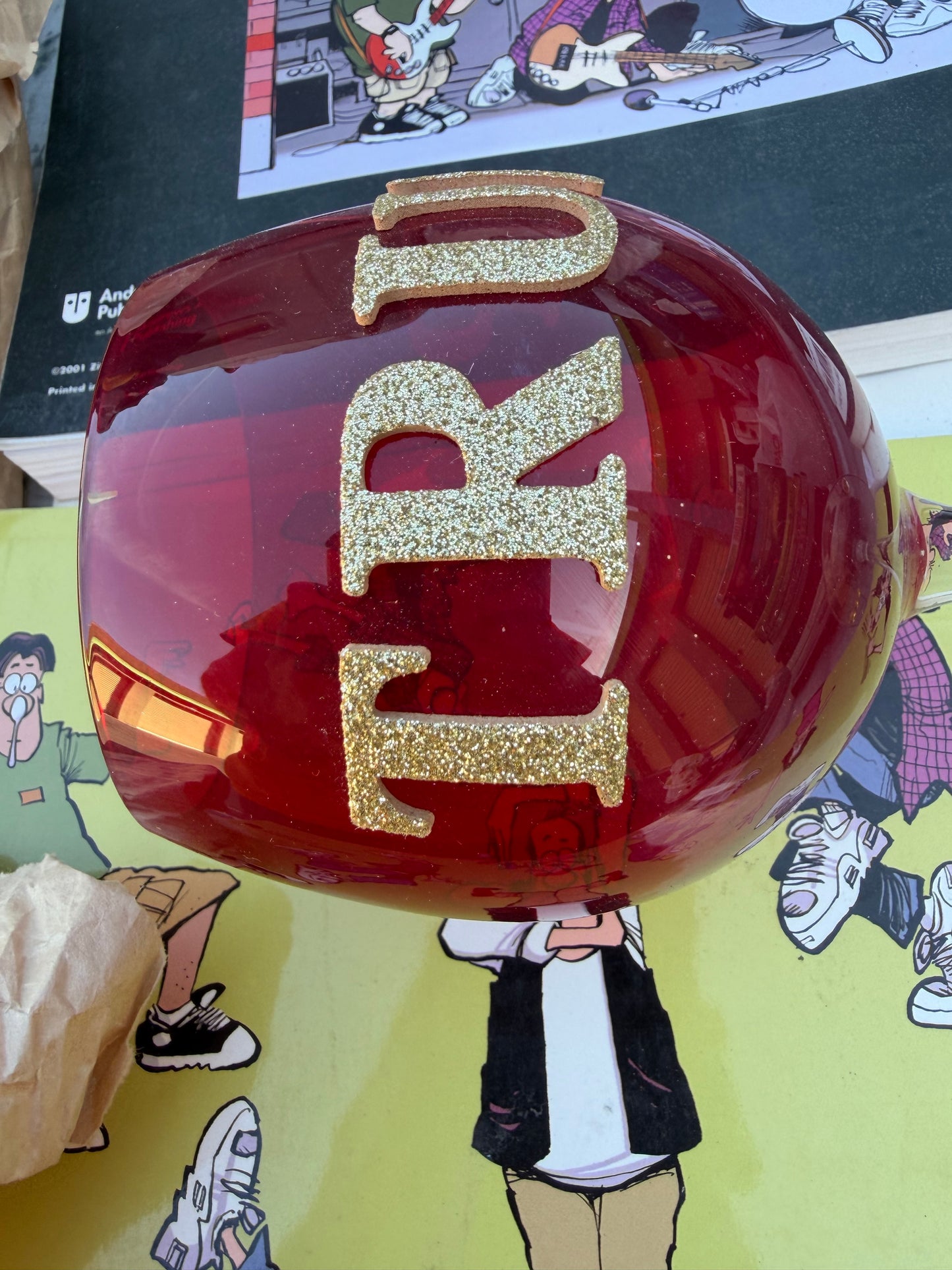 President Trump’s red wine glass  just one …