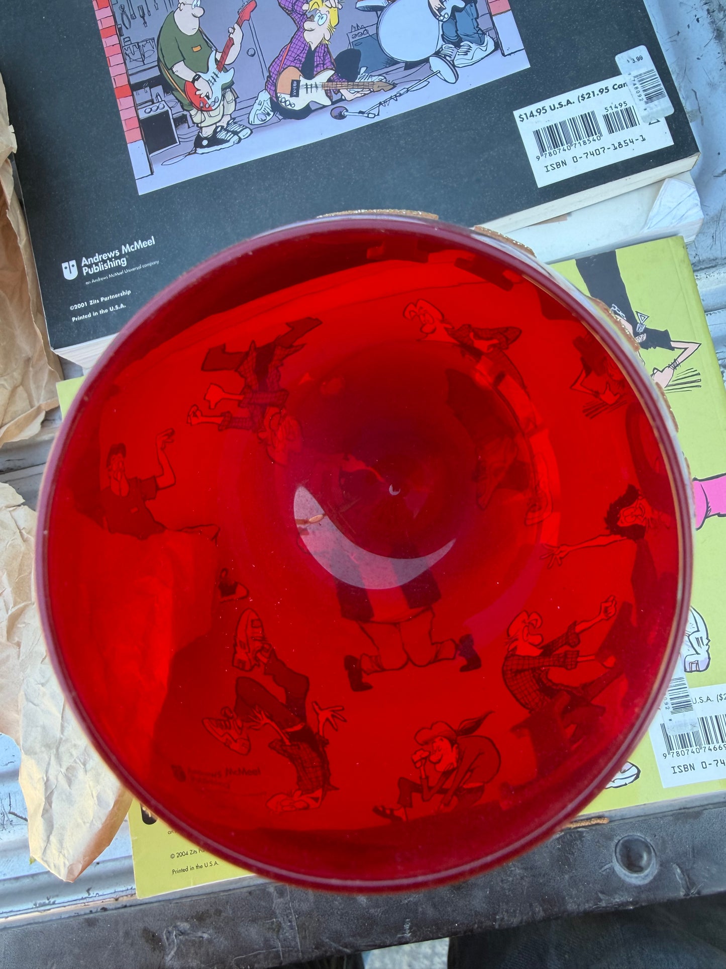 President Trump’s red wine glass  just one …