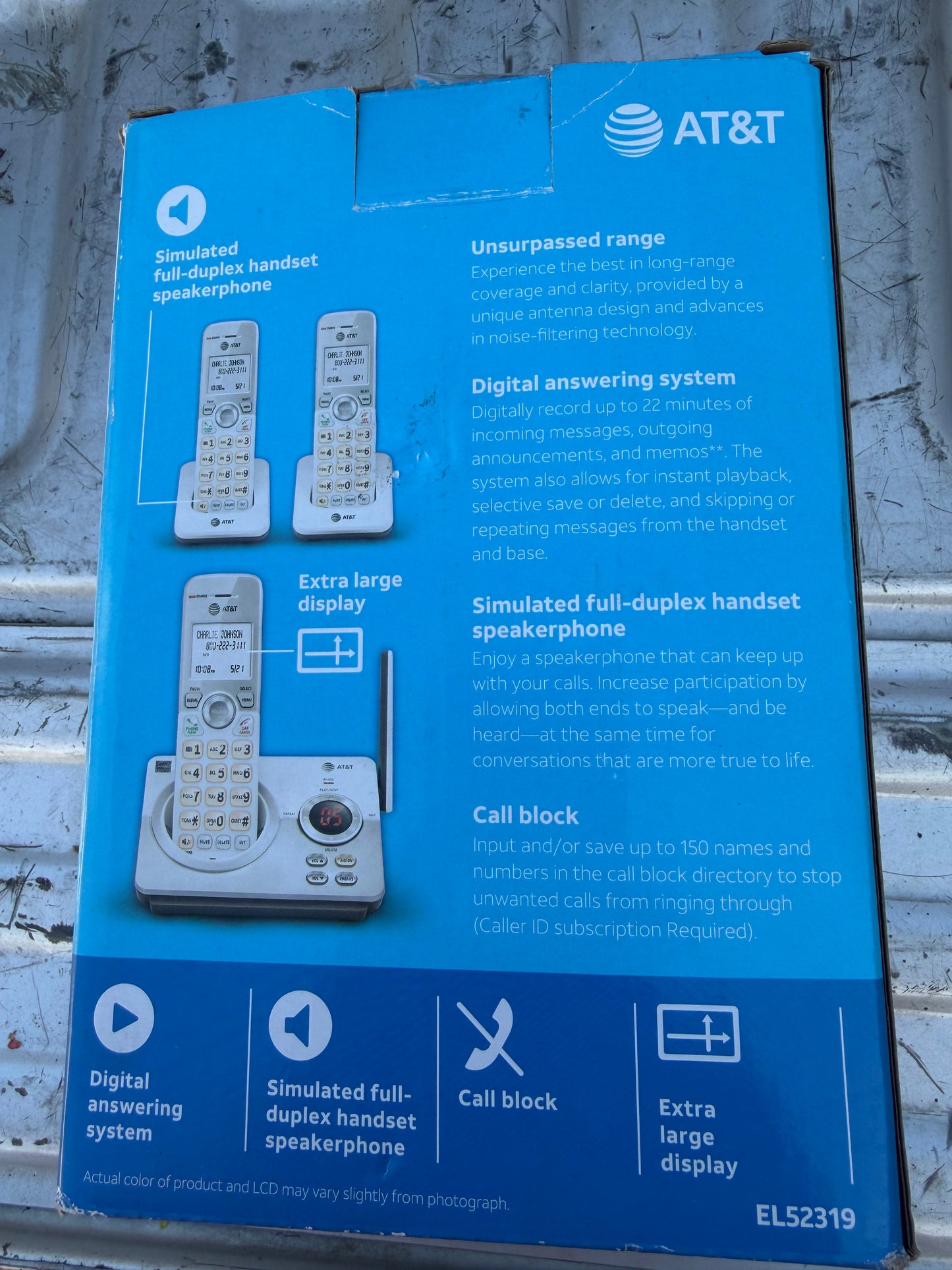 AT&T home phone telephone 3 cordless handheld phones with charger station new will work anywhere in your house…