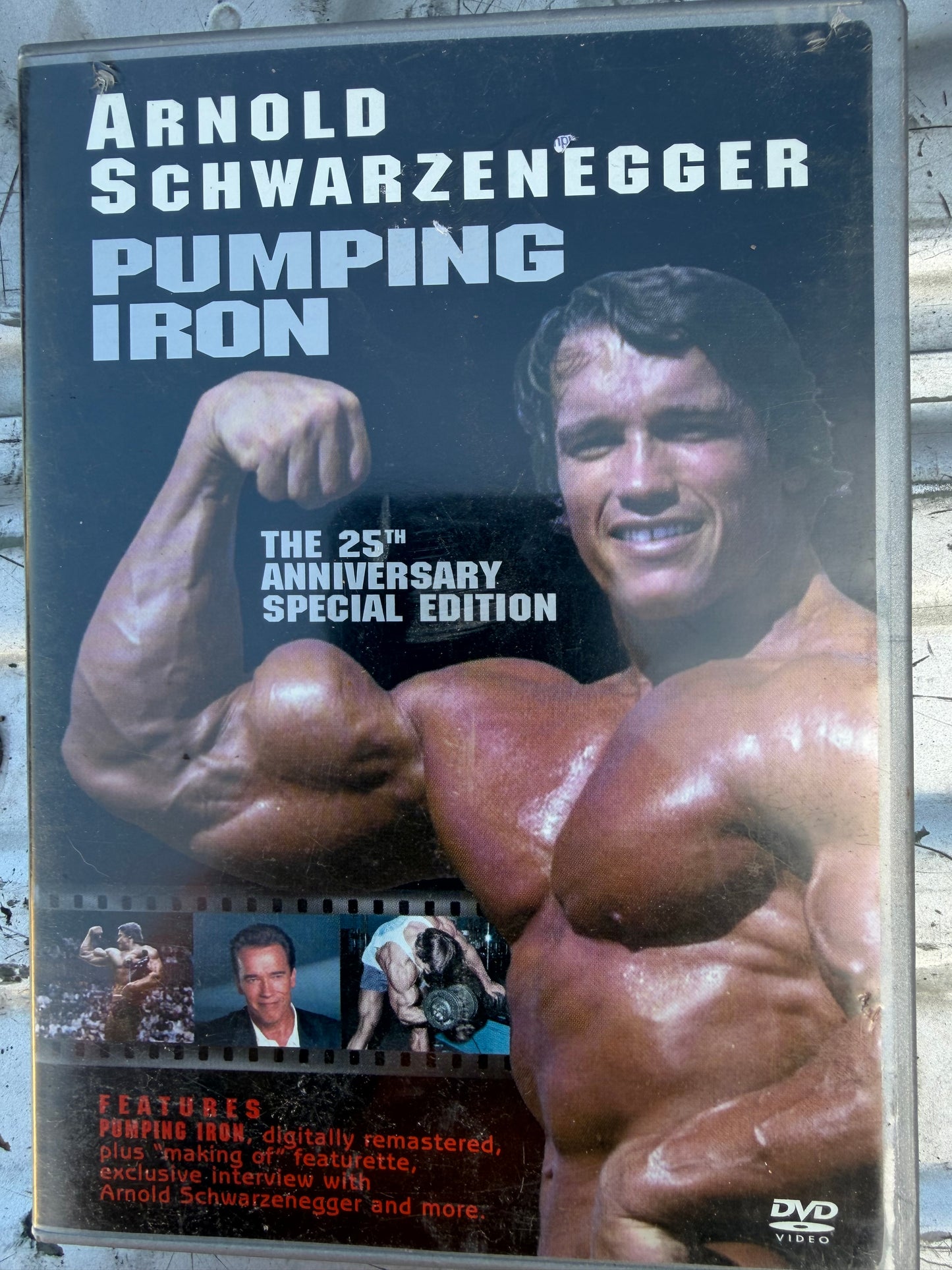 Pumping Iron with Arnold Schwarzenegger. DVD movie Documentary 25 year anniversary edition used …