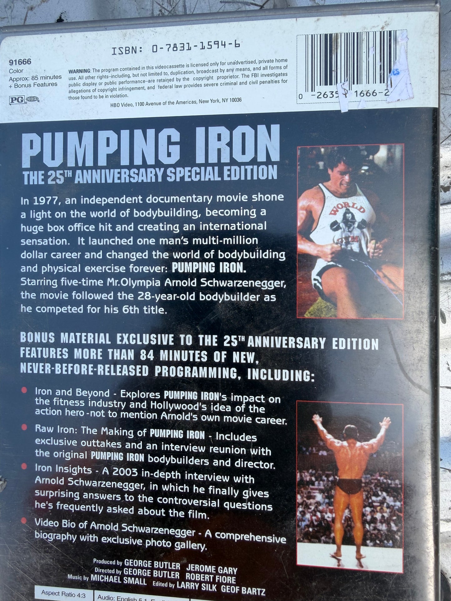 Pumping Iron with Arnold Schwarzenegger. DVD movie Documentary 25 year anniversary edition used …