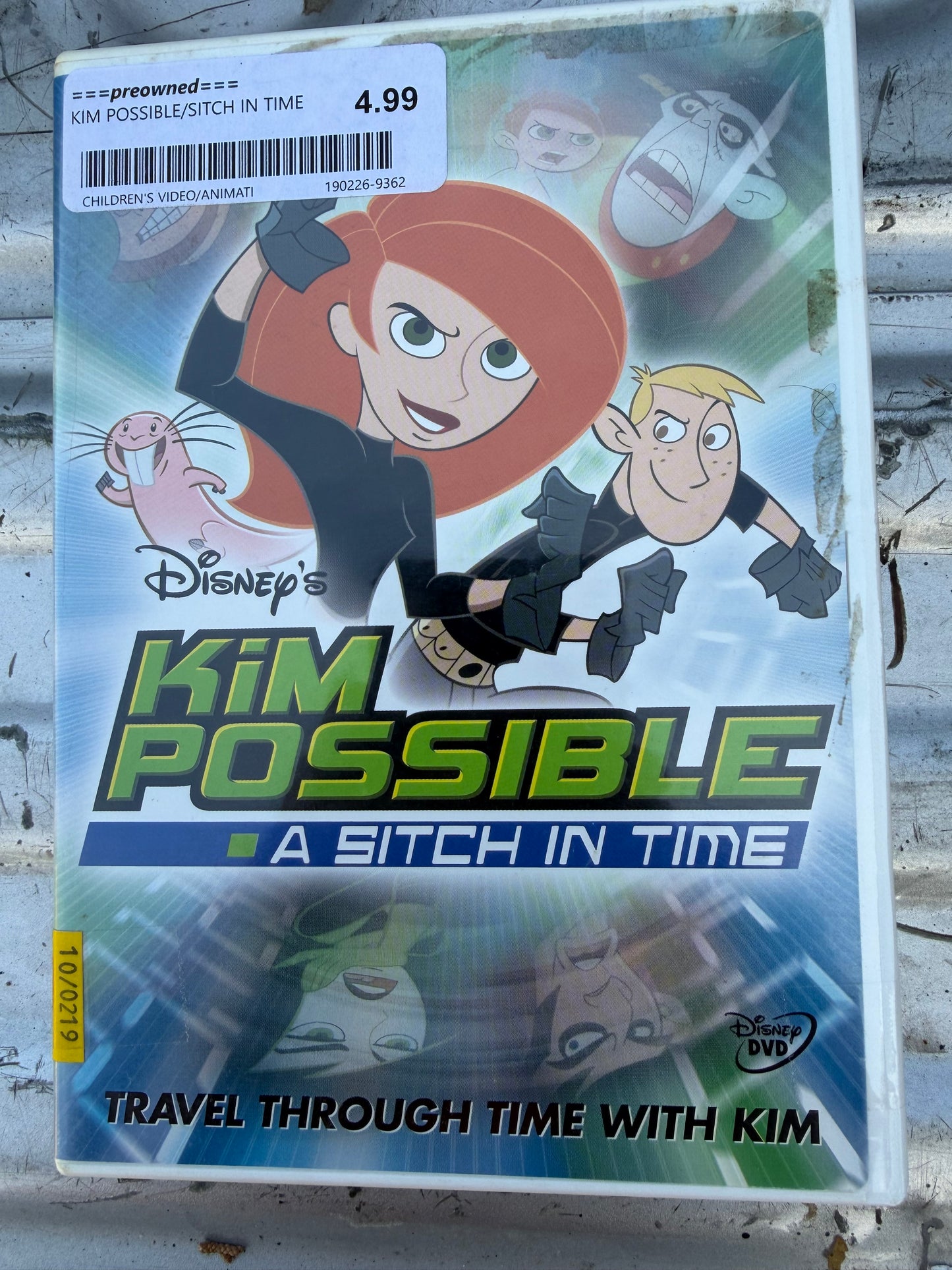 Disney Kim Possible DVD animation movie A Stich in Time used …
