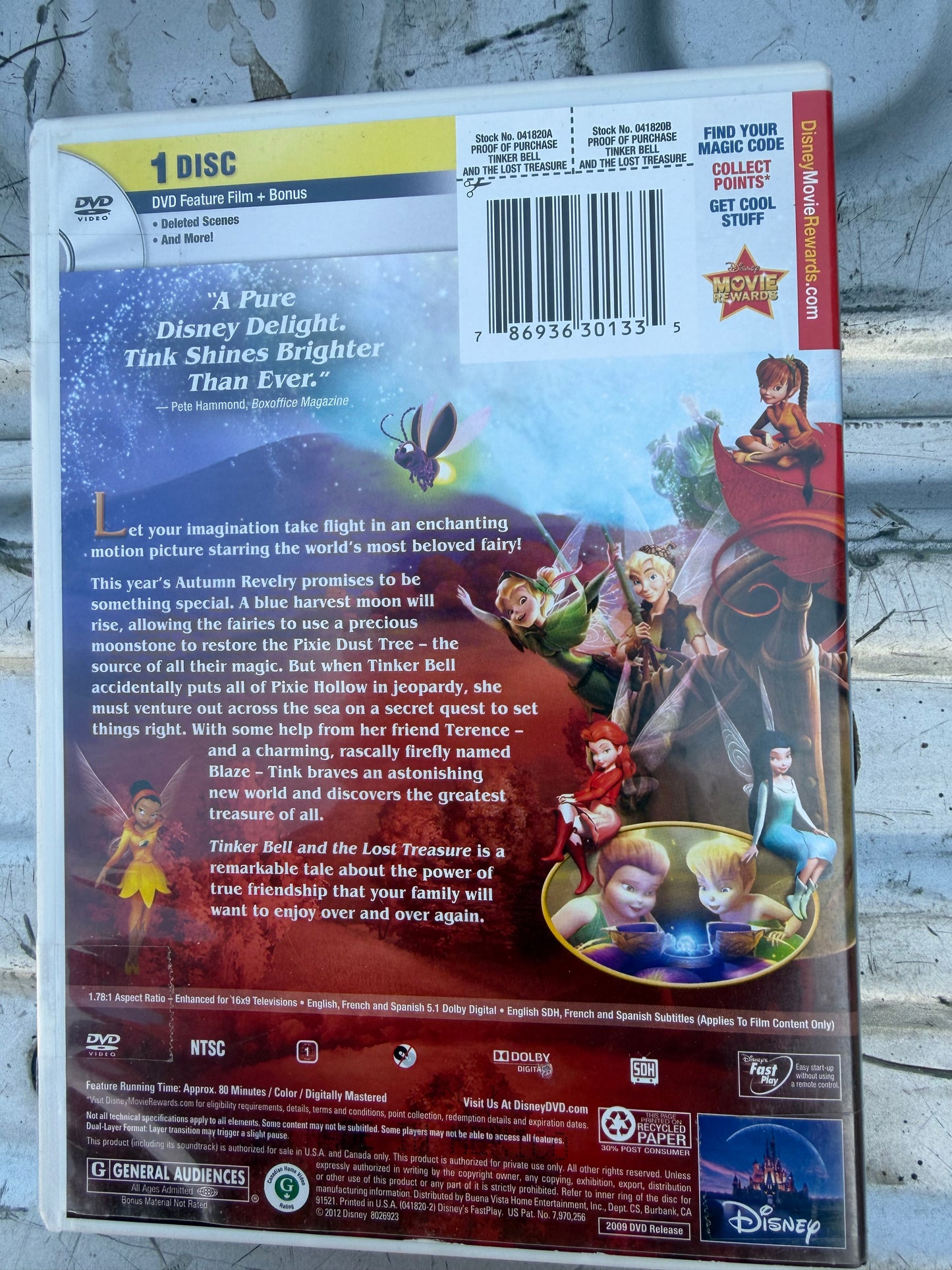 Tinker Bell Walt Disney. The Lost Treasure dvd movie used animation cartoon used …