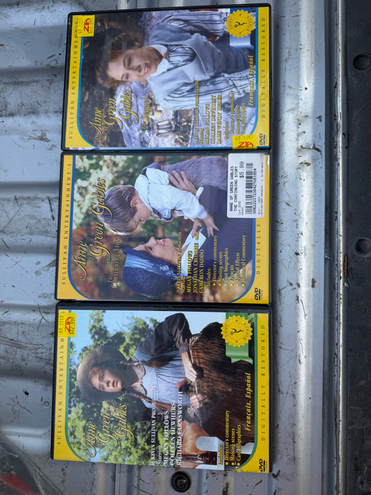 Anne of Green Gables 3 DVD cases for one price the Sequel and the continuing saga used …