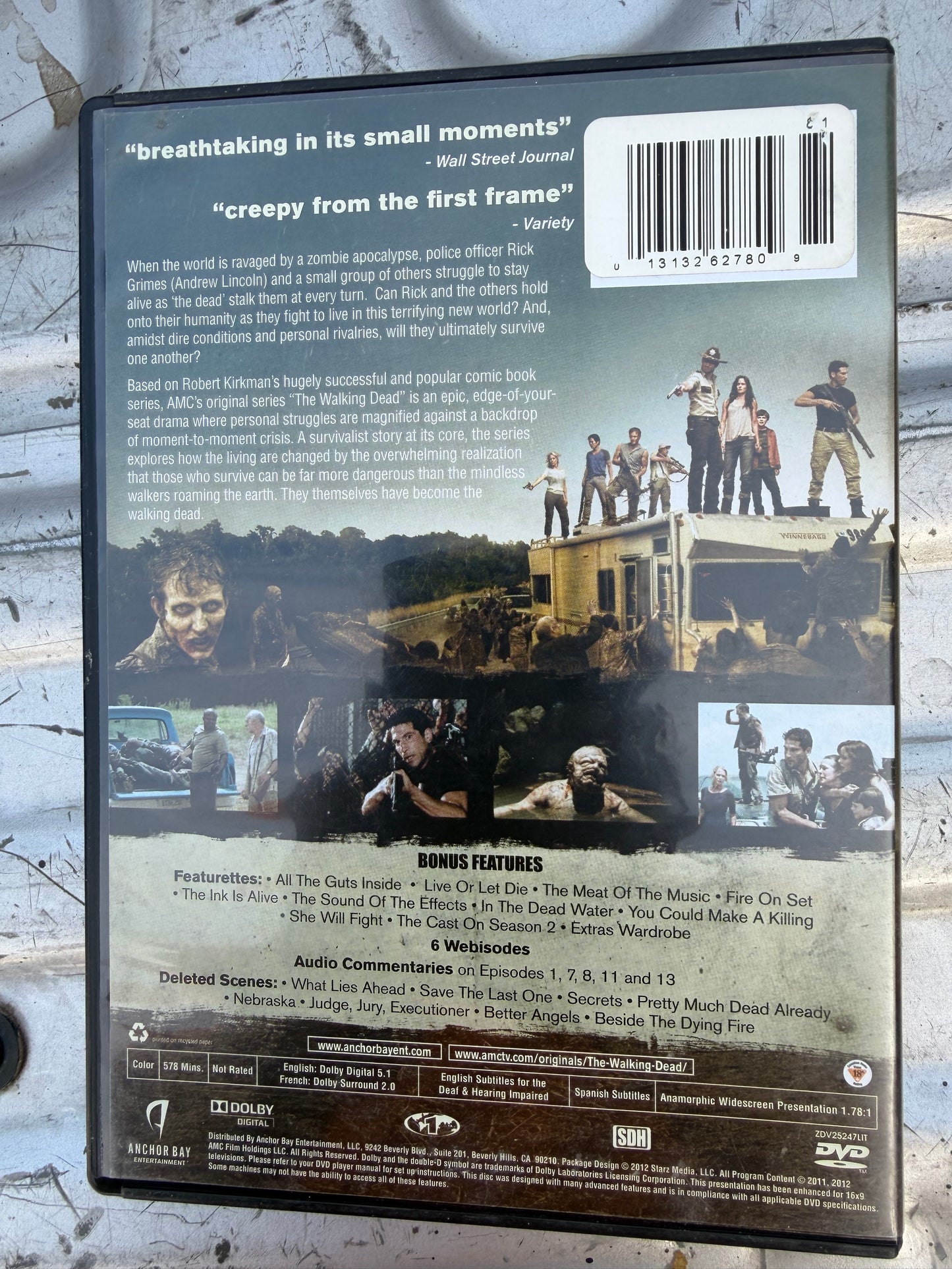 AMC The Walking Dead movie DVD set complete episodes of season two used…