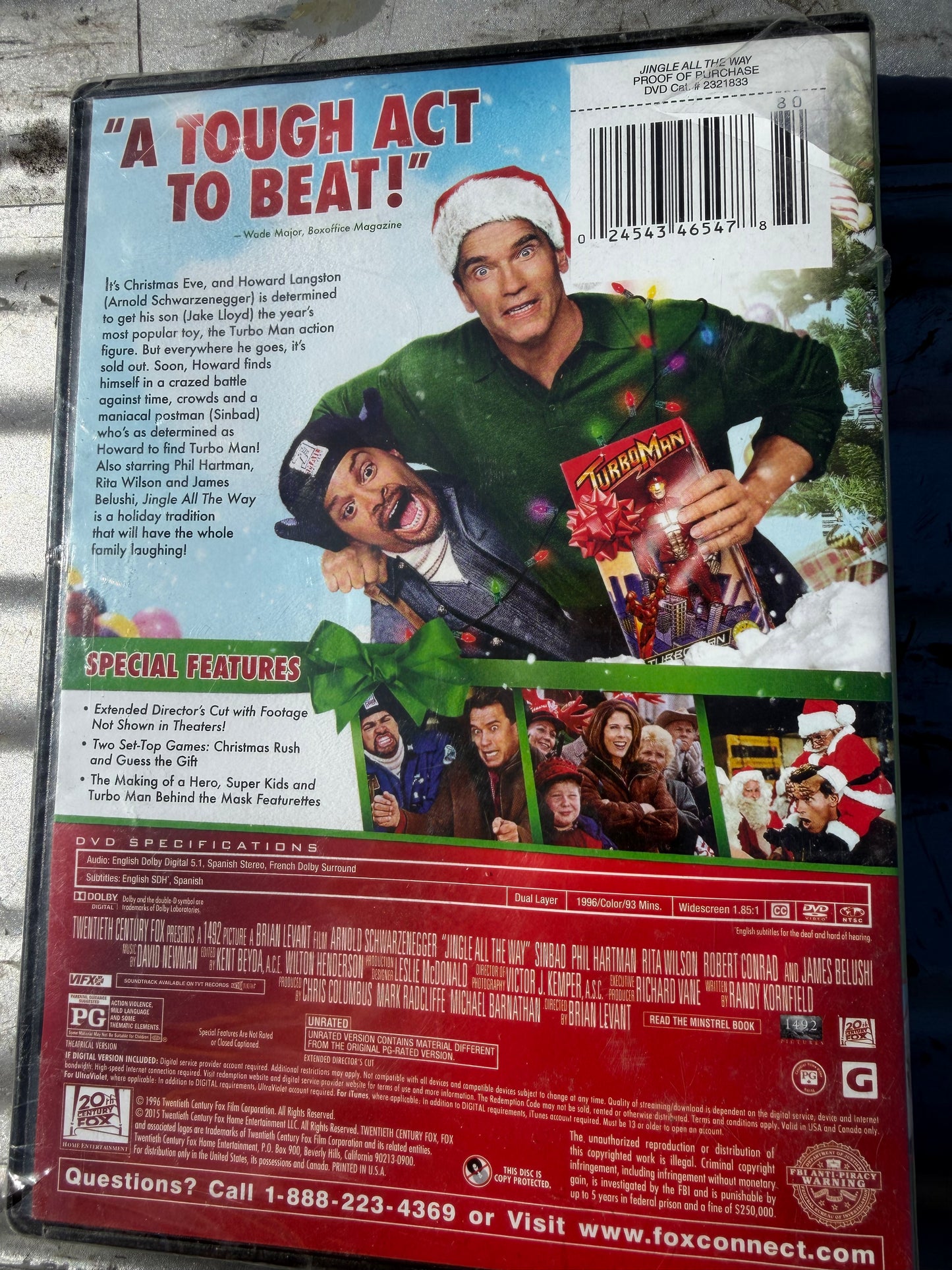 Jingle all the way movie DVD with Arnold Schwarzenegger Christmas story rated G new …