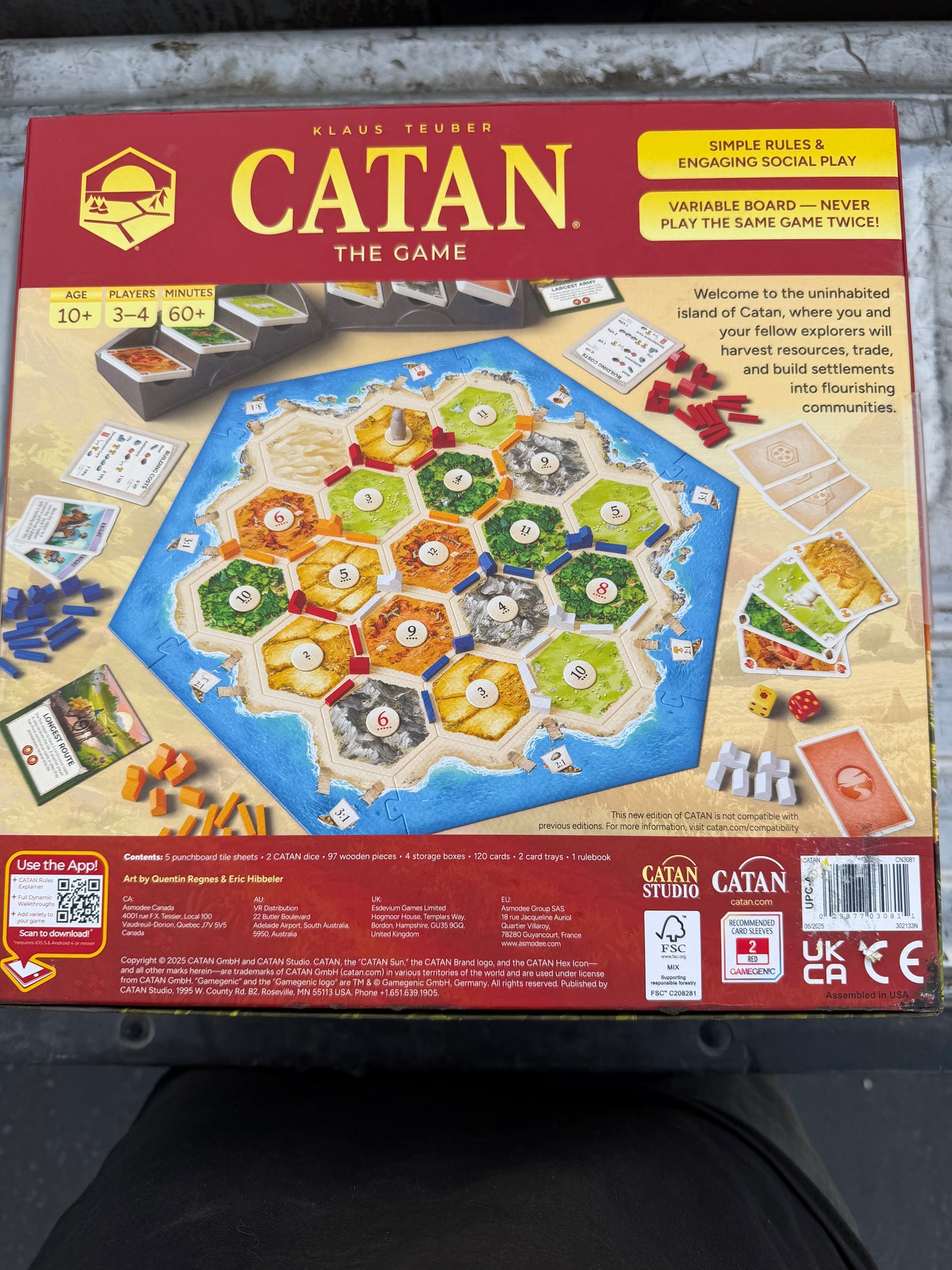 Catan board game main game new everything you need to start playing game 6 players…