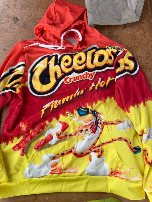 Cheetos crunchy Flaming Hot hoodie size XL no tags …
