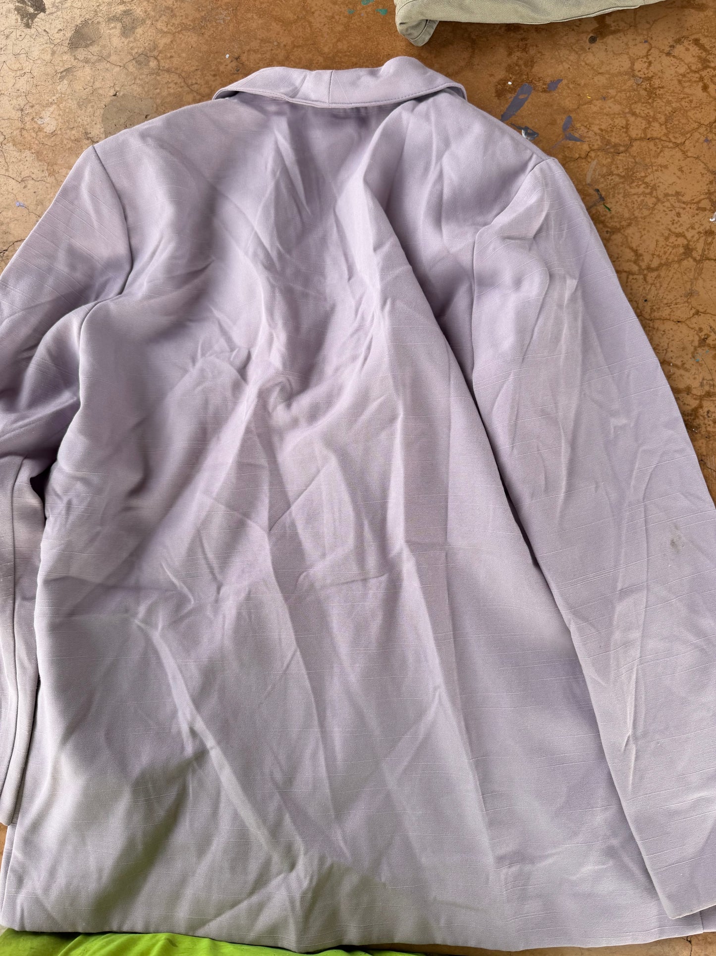 Jacklyn Smith clothing business jacket lavender color size 8 Medium long sleeve button up …