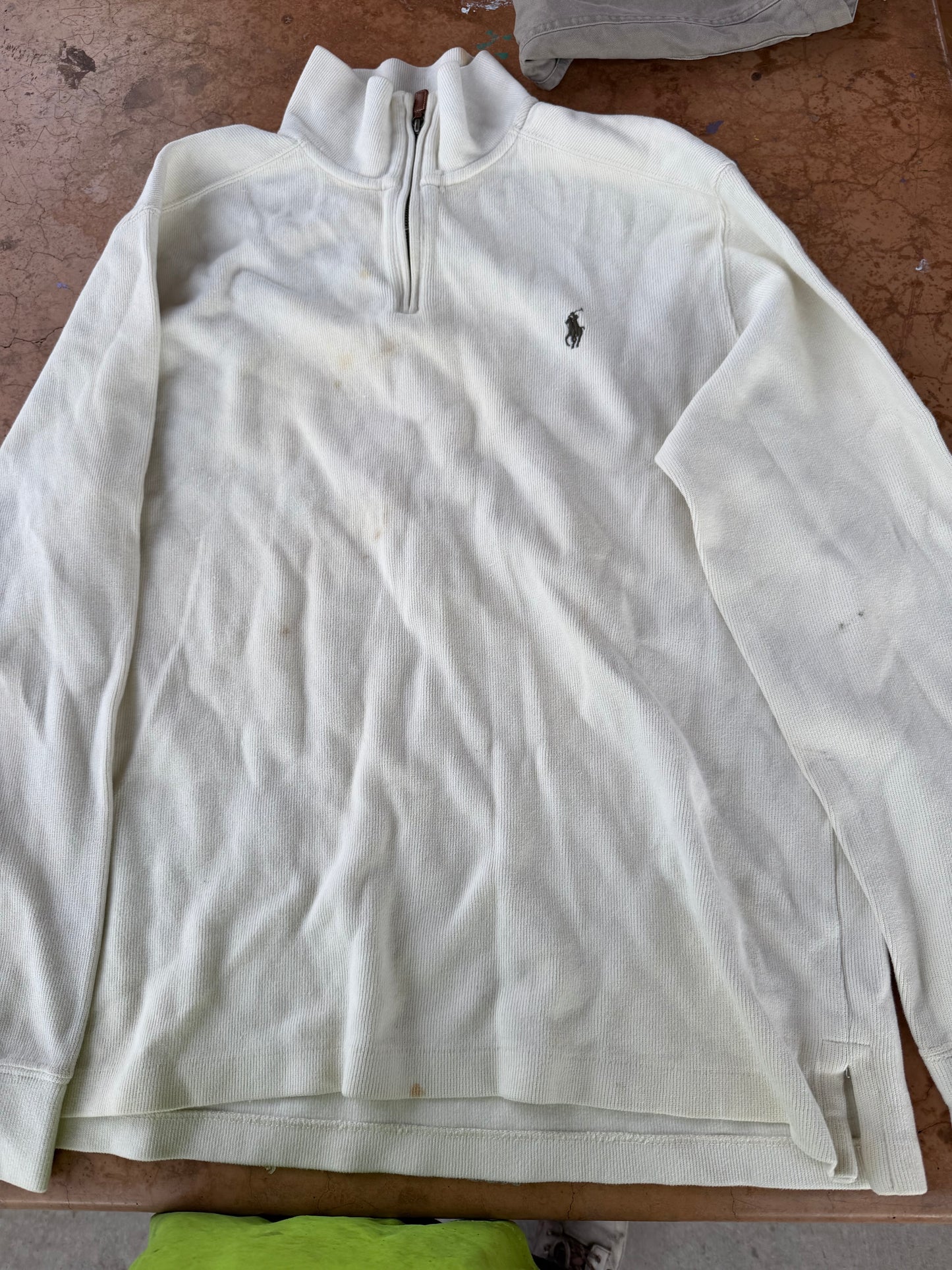Ralph Lauren pull over polo sweater turtleneck white shirt sweater size Large tall …