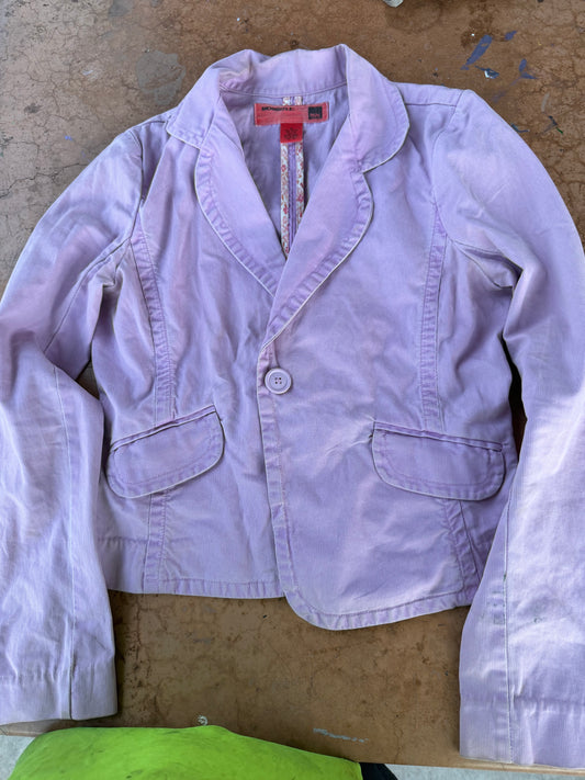 Mossissue clothing business jacket lavender color long sleeve button up size Medium…
