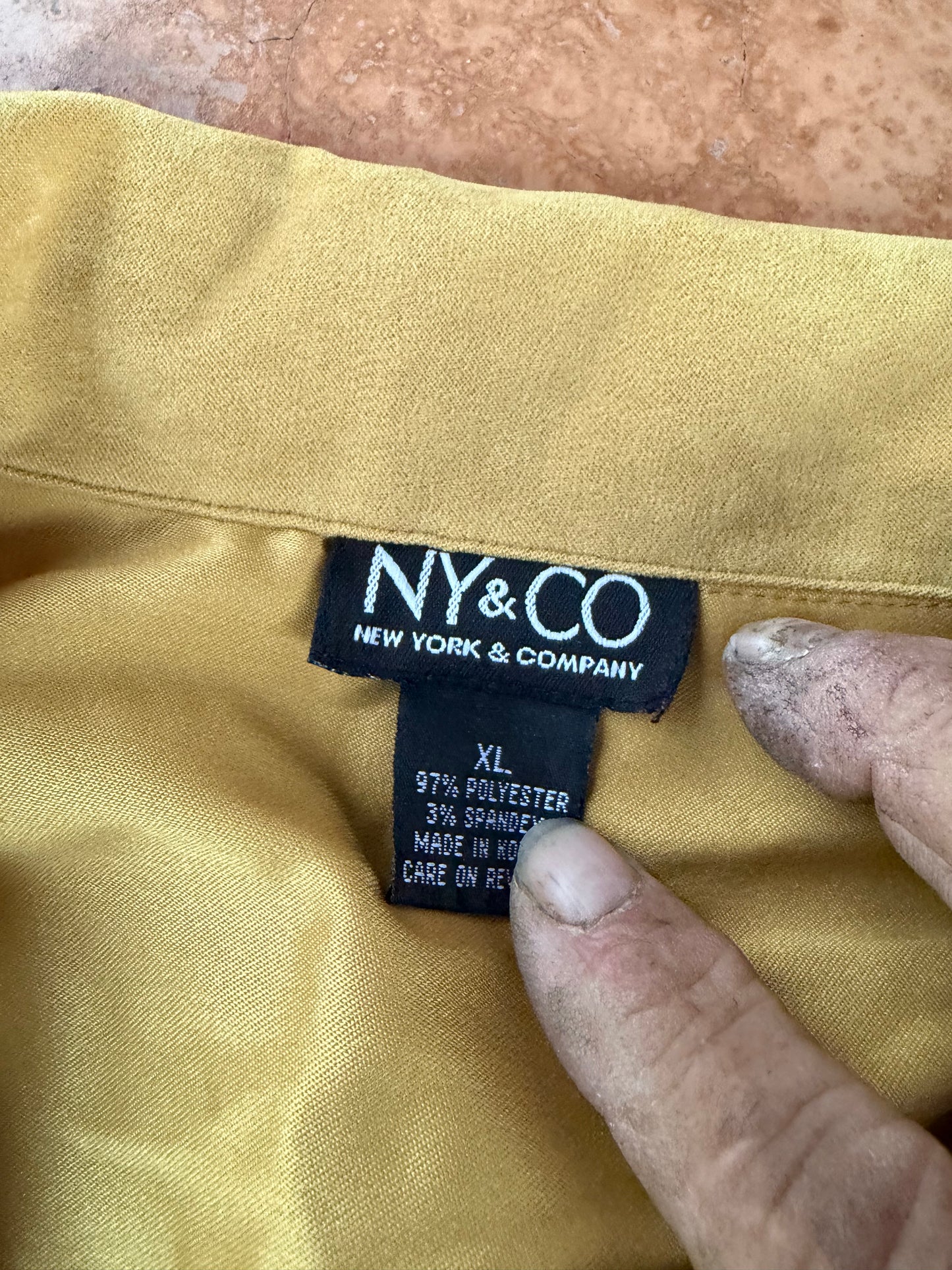 New York and Company clothes ladies light jacket tan color size XL belt …
