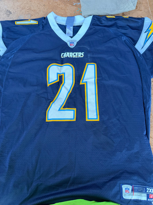 Chargers NFL TEAM SPORT JERSEY NUMBER 21 TOMLINSON OFFICIALLY SHIRT AUTHENTIC CLEAN VERY EXCELLENT CONDITION…