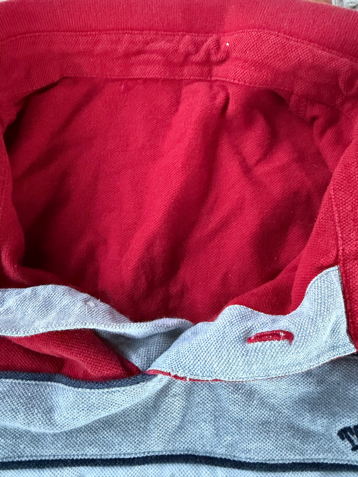 Tommy jeans company polo shirt blue and red. Size Large no tag used …