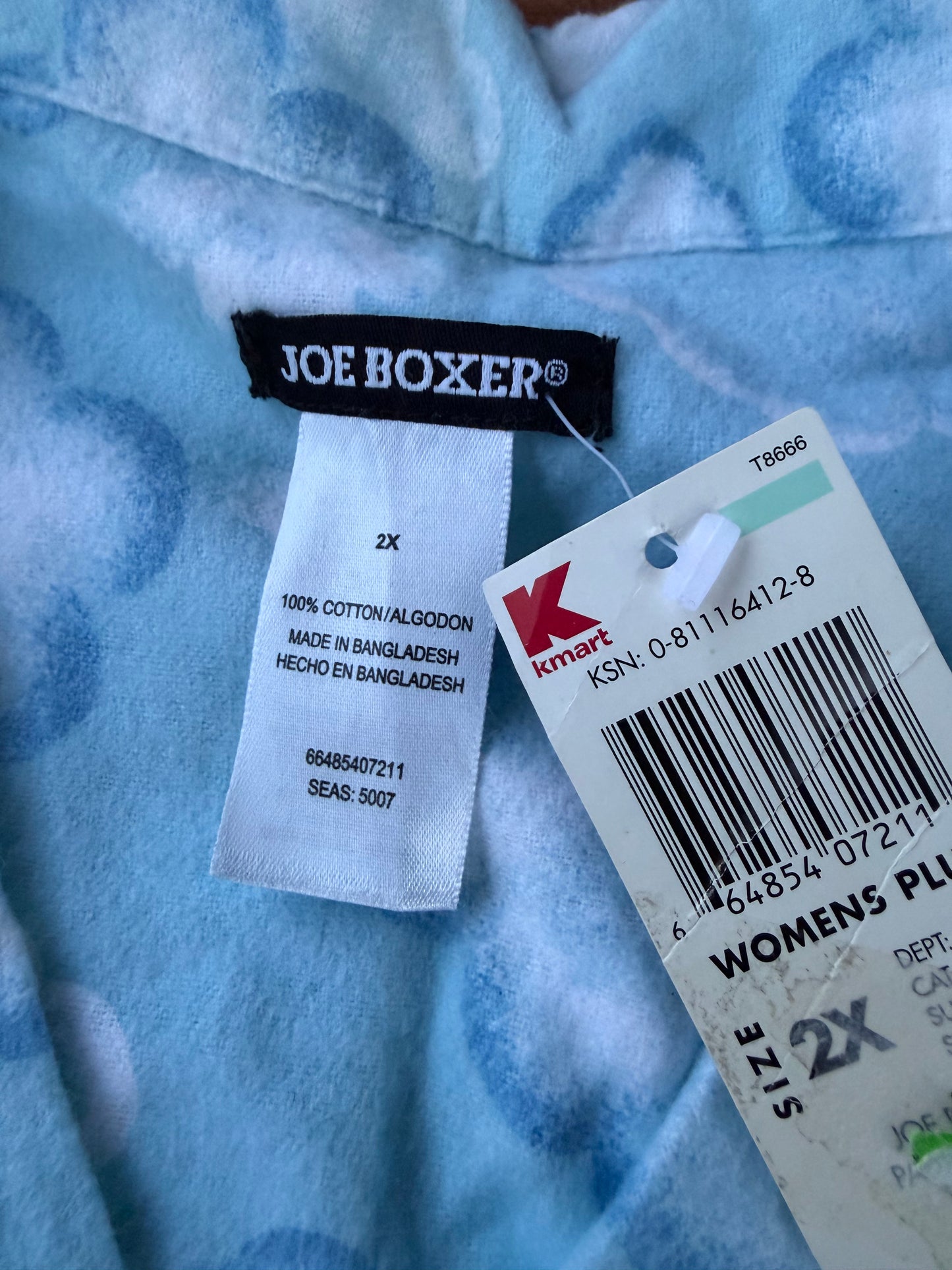 Joe Boxer from K- Mart Pajamas New top clouds size 2X …
