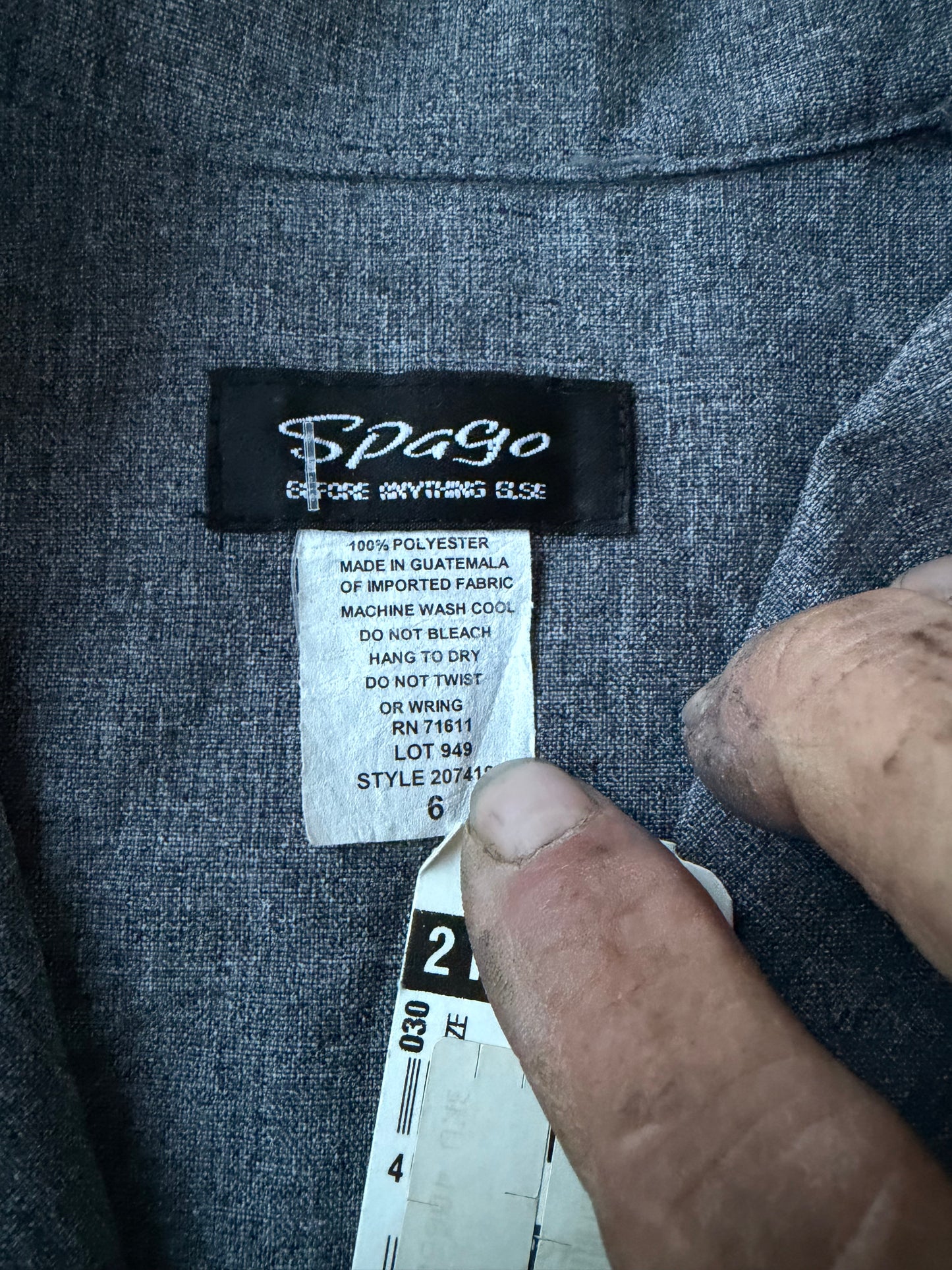 Spago company ladies business jacket suit just the jacket gray color size 6 …