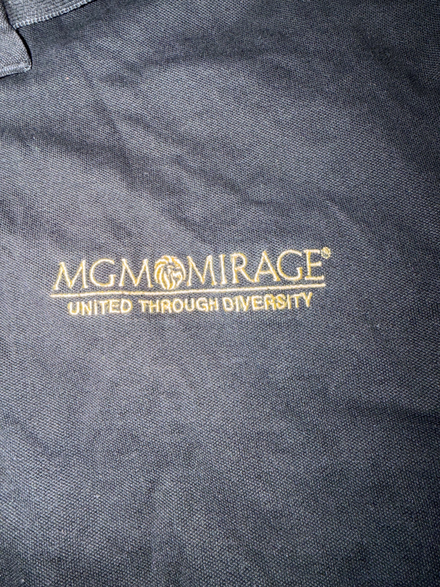 Port Athority MGMGrand casino polo shirt black  size L  …