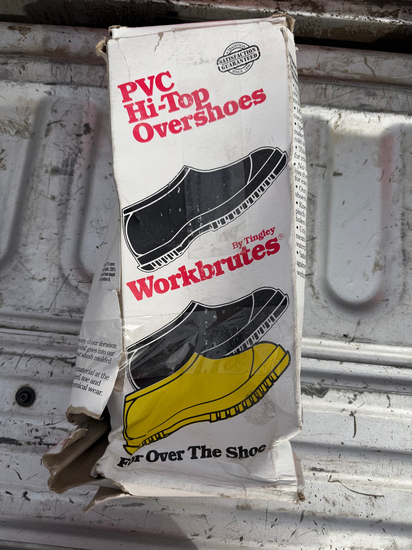 Work brutes oversized rain boots by tingley yellow color size fits over 9-11 shoes…