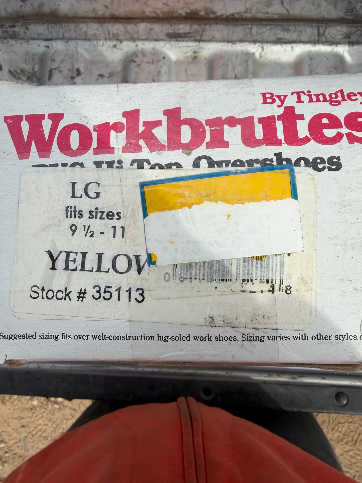 Work brutes oversized rain boots by tingley yellow color size fits over 9-11 shoes…