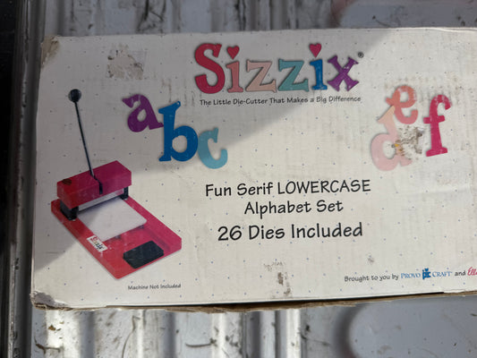 Sizzix Alfalfa Bet dies for paper cutting letters small case new…